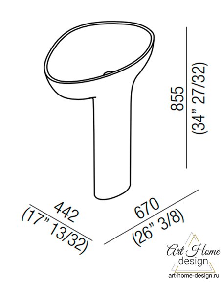 Раковина Agape Drop (ACER1099M Z *0) с пьедесталом