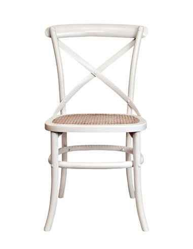 Обеденные стулья Cross back white ver.2