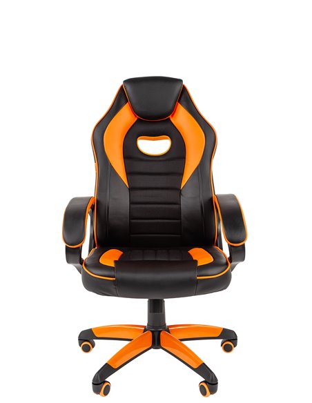 Офисное кресло Chairman game 16 Россия экопремиум черный/оранжевый