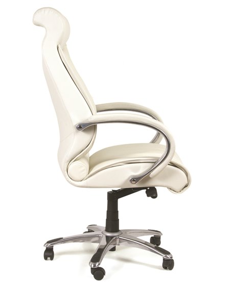 Офисное кресло Chairman 420 Россия кожа белая