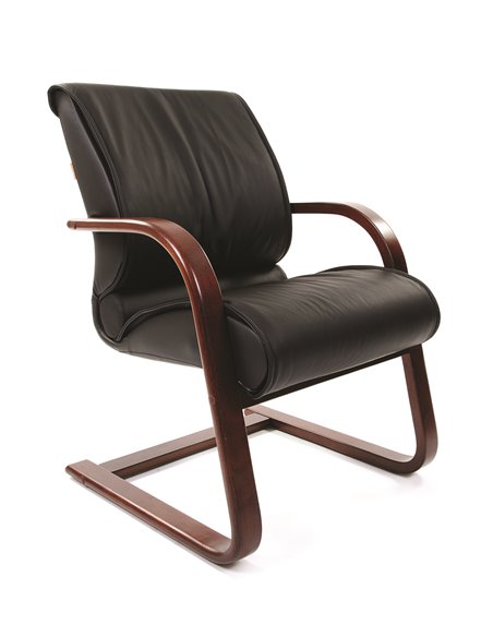 Офисное кресло Chairman 445 Россия WD кожа черная 