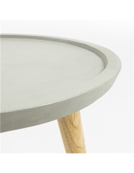 Приставной стол livy каучуковый цемент серый