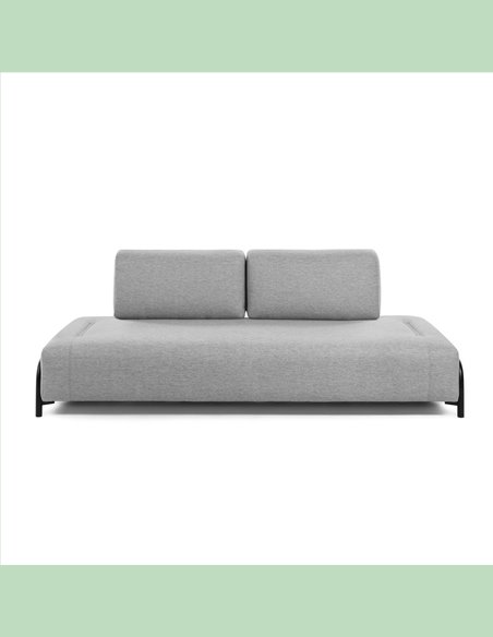 3-местный светло-серый диван Compo