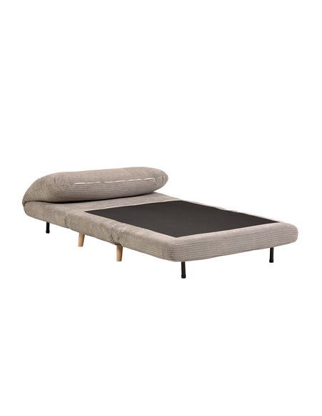 Диван-кровать Keren серый вельветовый 106 cm
