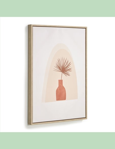 Постер Izem коричневая ваза и цветок 50 х 70 см