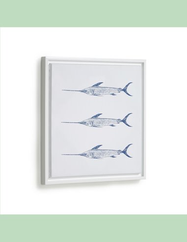 Постер Lavinia с 3 синими рыбами-меч 30 x 40 см