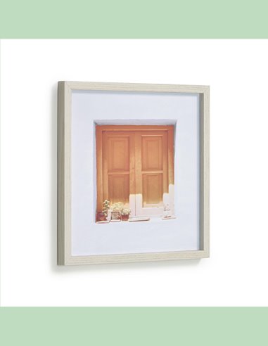 Постер Leyla дом с коричневым окном 40 х 40 см