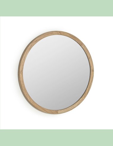 Круглое зеркало Alum из массива минди 80 см