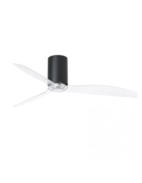 Матово-черный / прозрачный потолочный вентилятор Mini Tube Fan