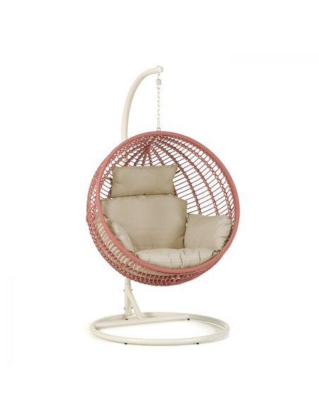 Подвесное кресло Elianis розовое с основанием