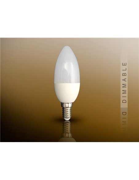 Лампочка в форме свечи LED 3000K 7W E14  регулируемой яркостью
