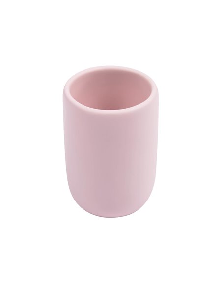 Стакан для зубных щеток Chia из полирезина розового цвета