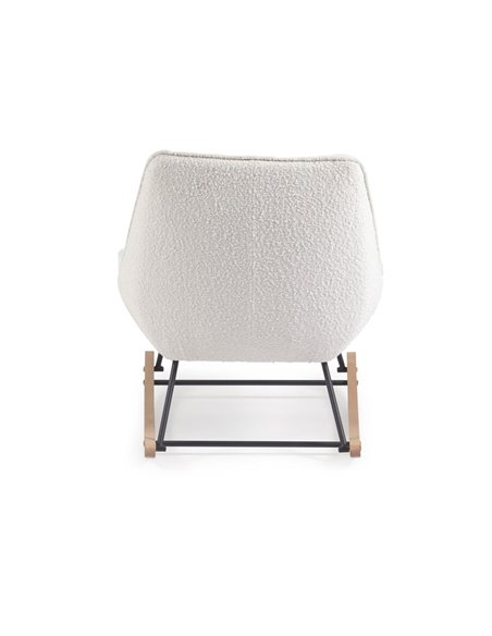 Кресло-качалка Marlina из ткани букле белого цвета