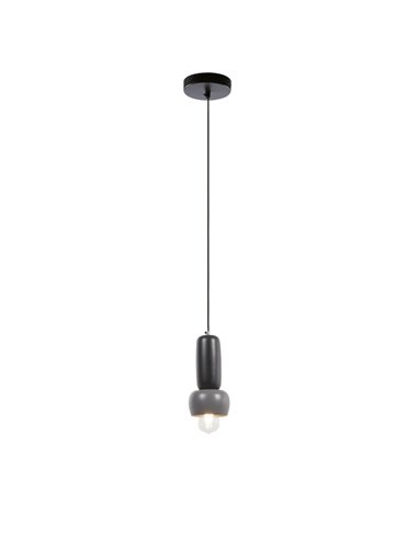 Потолочный светильник из металла Cathaysa окрашенный в серый и черный цвета