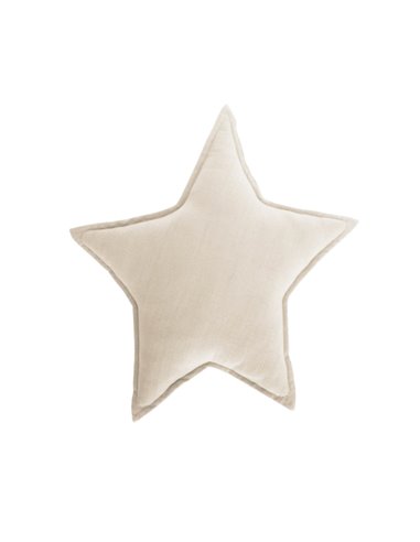 Подушка Noor бежевая в форме звезды 44 x 30 см