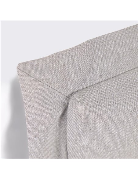 Изголовье из льняной ткани серого цвета Tanit со съемным чехлом 166 x 106 см