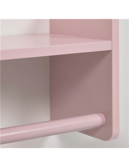 Полка Florentina из МДФ с вешалками розовая отделка 52,5 см FSC