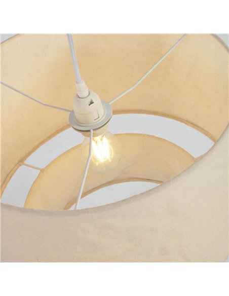 MARIELA Mariela ceiling lamp shade in linen with natural fin
