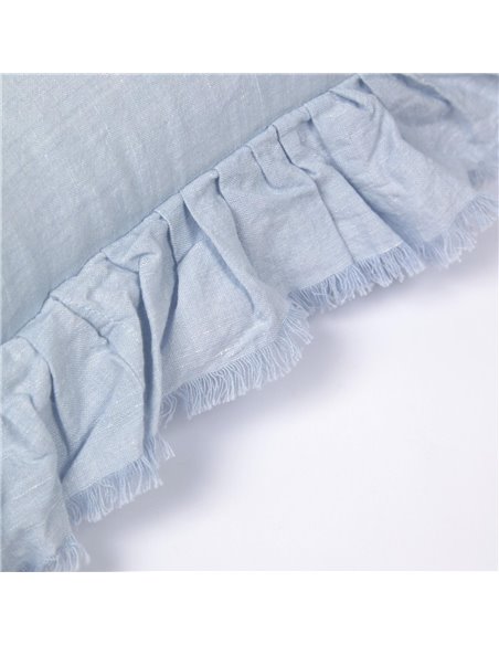 Чехол на подушку Nacha из хлопка и льна синего цвета 30 x 50