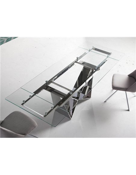 Раздвижной стеклянный стол CT2302