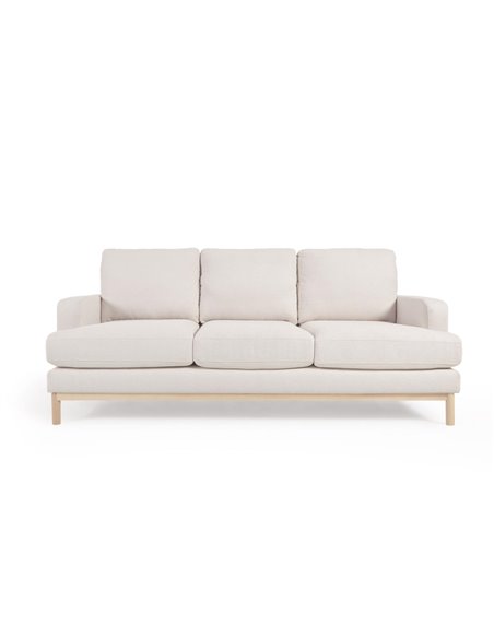 Mihaela 3-местный диван из белого флиса 203 см