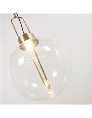 Подвесной светильник Edelweiss из стекла и металла с латунной отделкой