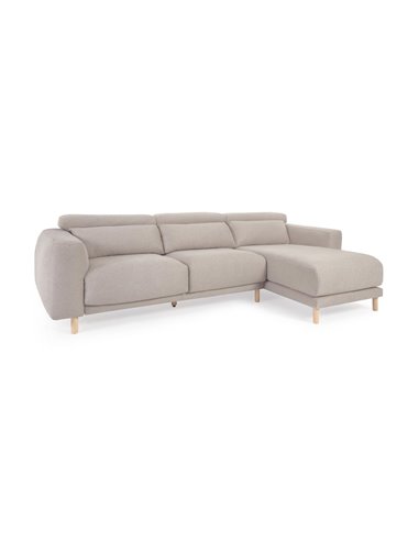 Singa 3-местный диван с правым шезлонгом бежевого цвета 296 см