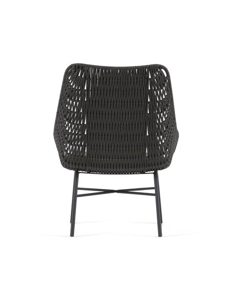 Веревочное кресло Abeli черного цвета