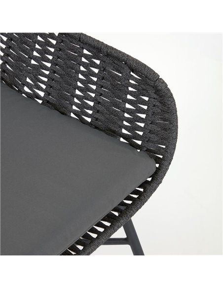 Веревочное кресло Abeli черного цвета