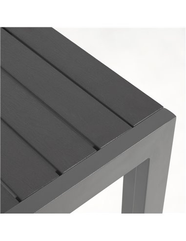 SIRLEY Sirley aluminium outdoor chair in dark grey 70 x 70 c