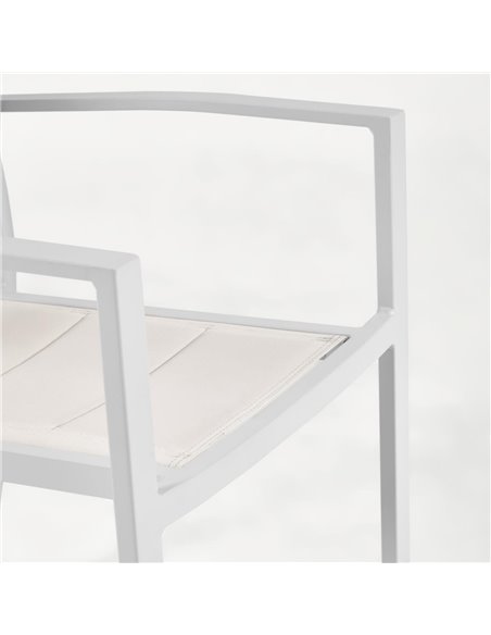 SIRLEY Sirley aluminium and textilene outdoor chair in white