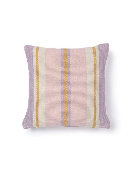Чехол на подушку Marilina 100% хлопок фиолетового цвета в полоску 45x45