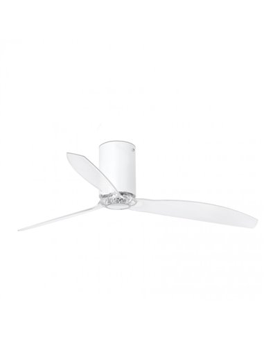 Матово-белый / прозрачный потолочный вентилятор Mini Tube Fan