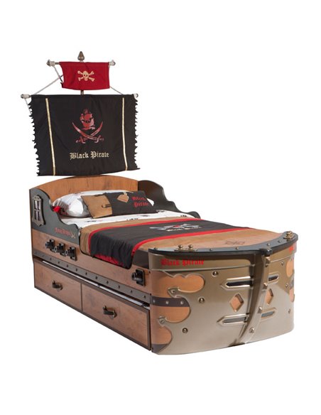 Кровать-корабль Cilek Pirate Black
