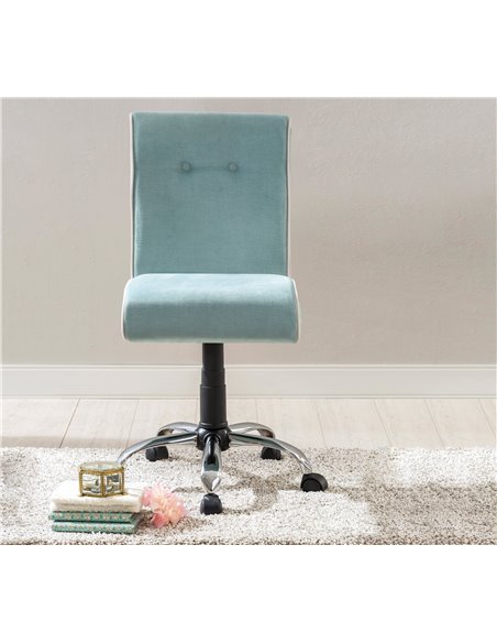 @Стул Cilek Flora Summer Soft Chair (Blue) на роликах бирюзовый