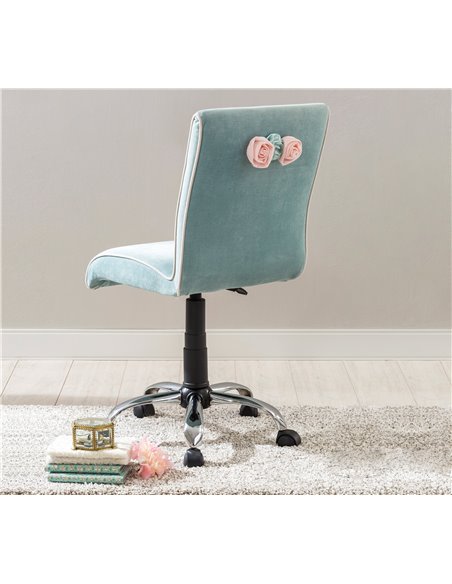 @Стул Cilek Flora Summer Soft Chair (Blue) на роликах бирюзовый
